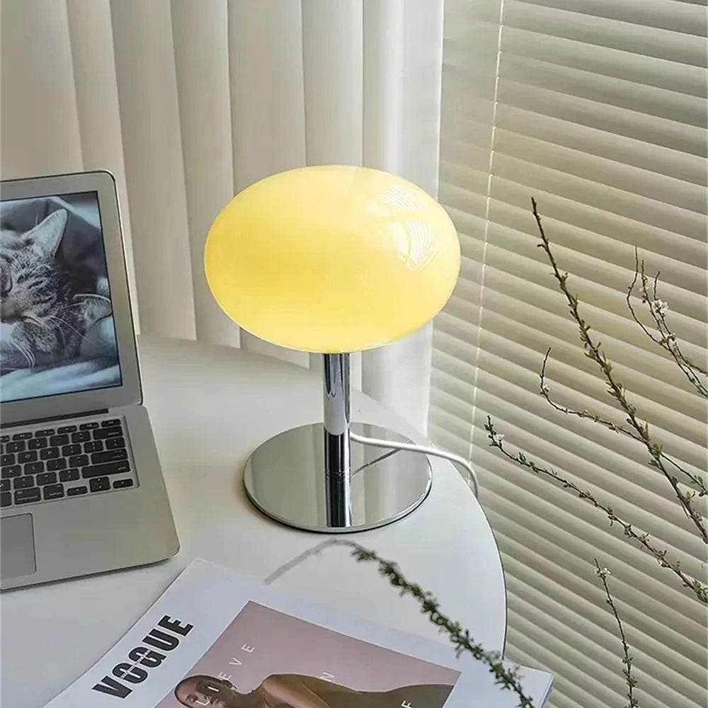 Moderne Dimmbar Tischlampe – Kabellose LED Tischleuchte im Lollipop Bauhaus Design für Zuhause und Büro 2