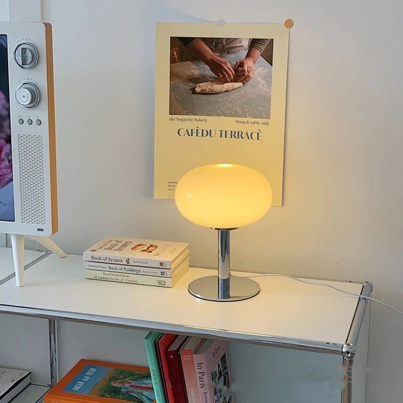 Moderne Dimmbar Tischlampe – Kabellose LED Tischleuchte im Lollipop Bauhaus Design für Zuhause und Büro 3