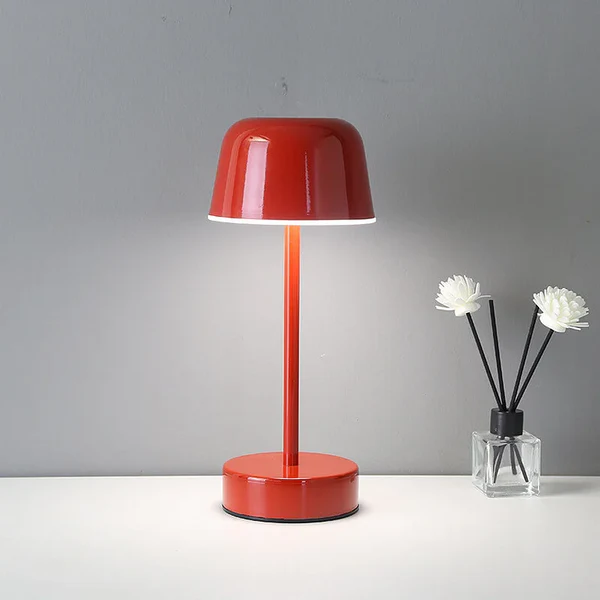 Moderne Dimmbar Tischlampe mit 3 Lichtfarben – Kabellose LED Tischleuchte für Zuhause, Wiederaufladbar, 28 cm hoch 0