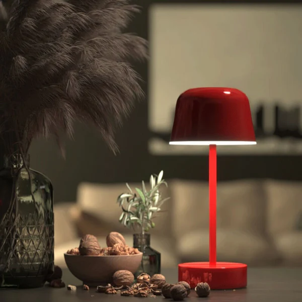 Moderne Dimmbar Tischlampe mit 3 Lichtfarben – Kabellose LED Tischleuchte für Zuhause, Wiederaufladbar, 28 cm hoch 1