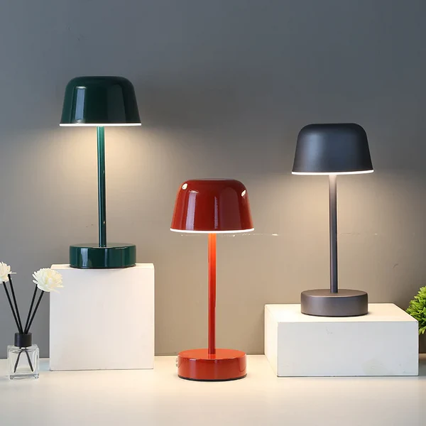 Moderne Dimmbar Tischlampe mit 3 Lichtfarben – Kabellose LED Tischleuchte für Zuhause, Wiederaufladbar, 28 cm hoch 3