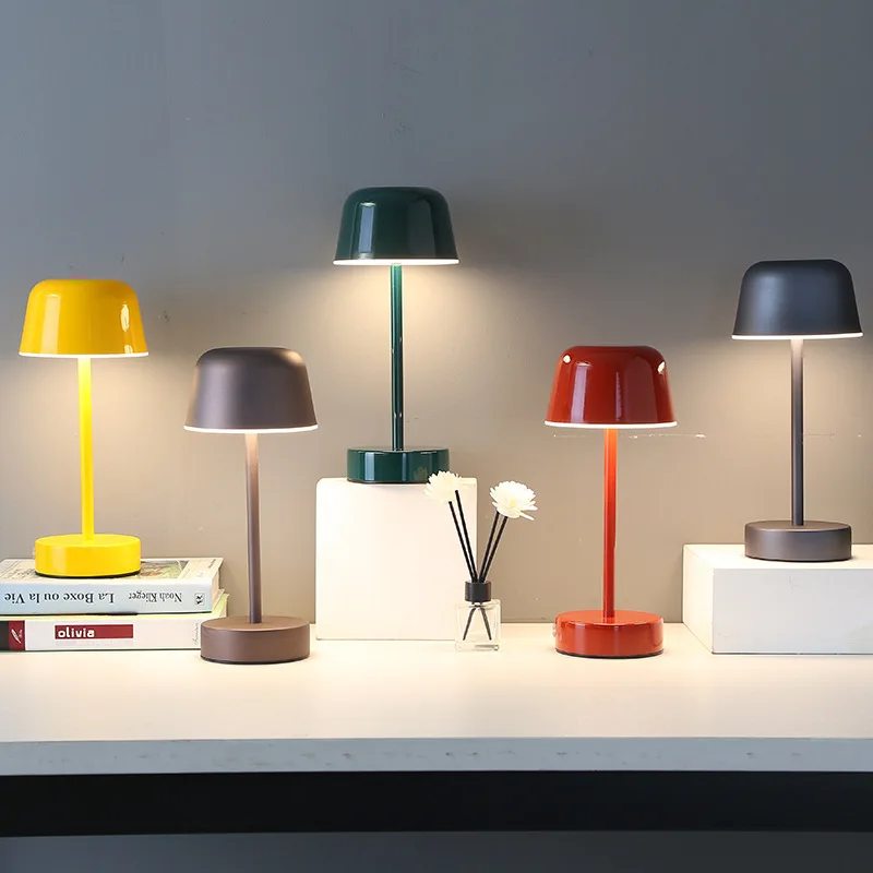 Moderne Dimmbar Tischlampe mit 3 Lichtfarben – Kabellose LED Tischleuchte für Zuhause, Wiederaufladbar, 28 cm hoch 4
