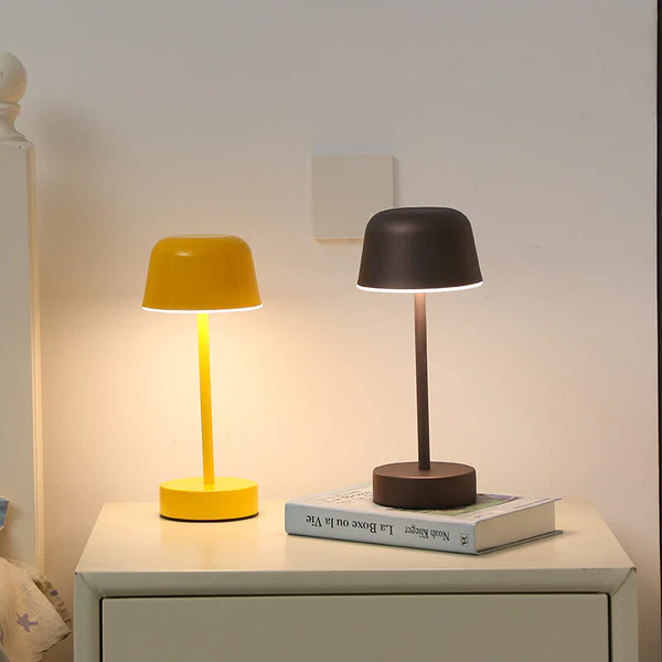 Moderne Dimmbar Tischlampe mit 3 Lichtfarben – Kabellose LED Tischleuchte für Zuhause, Wiederaufladbar, 28 cm hoch 5