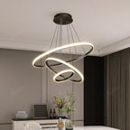 Moderne LED Deckenleuchte mit Dimmfunktion und 3 Lichtmodi für Wohnzimmer – Stilvolle Ringlampe aus Aluminium 0