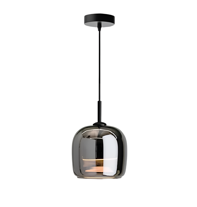 Moderne Pendelleuchte aus Schwarzglas – Elegante Hängelampe für Esstisch und stilvolle Einrichtungen, LED-Technologie 0