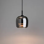 Moderne Pendelleuchte aus Schwarzglas – Elegante Hängelampe für Esstisch und stilvolle Einrichtungen, LED-Technologie 1