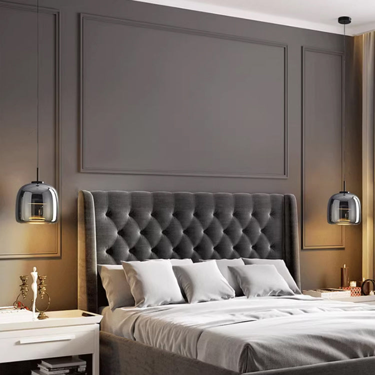 Moderne Pendelleuchte aus Schwarzglas – Elegante Hängelampe für Esstisch und stilvolle Einrichtungen, LED-Technologie 8