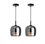 Moderne Pendelleuchte aus Schwarzglas – Elegante Hängelampe für Esstisch und stilvolle Einrichtungen, LED-Technologie 9