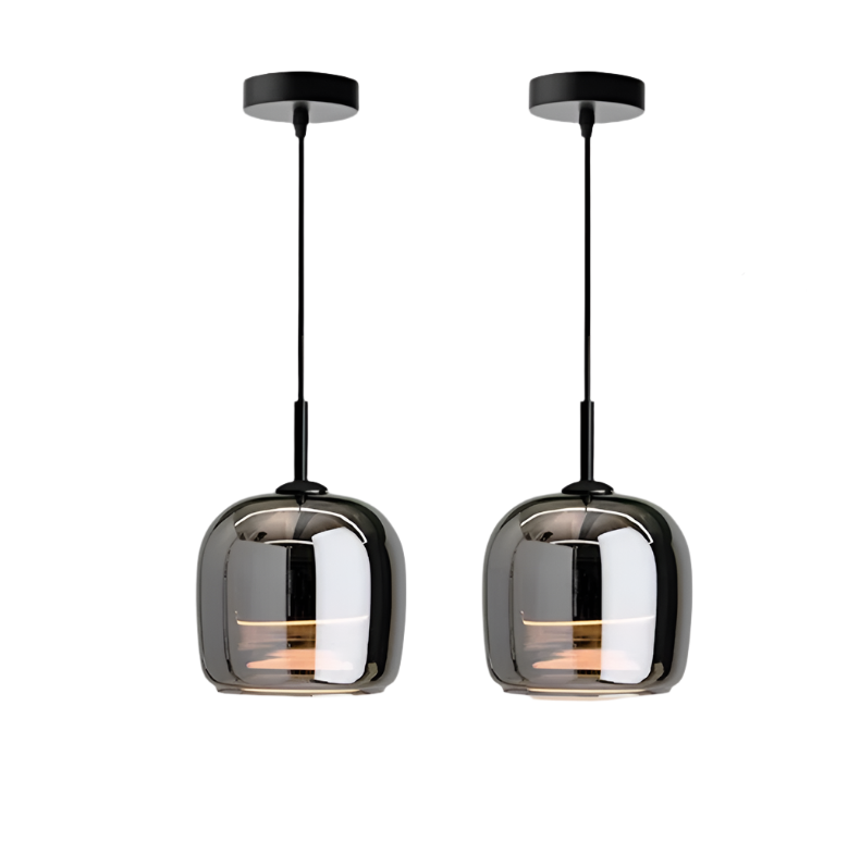 Moderne Pendelleuchte aus Schwarzglas – Elegante Hängelampe für Esstisch und stilvolle Einrichtungen, LED-Technologie 9