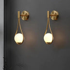 Moderne Wandleuchte aus Eisen und Glas in Schwarz oder Gold – Minimalistische Wandlampe für Elegante Innenräume 10