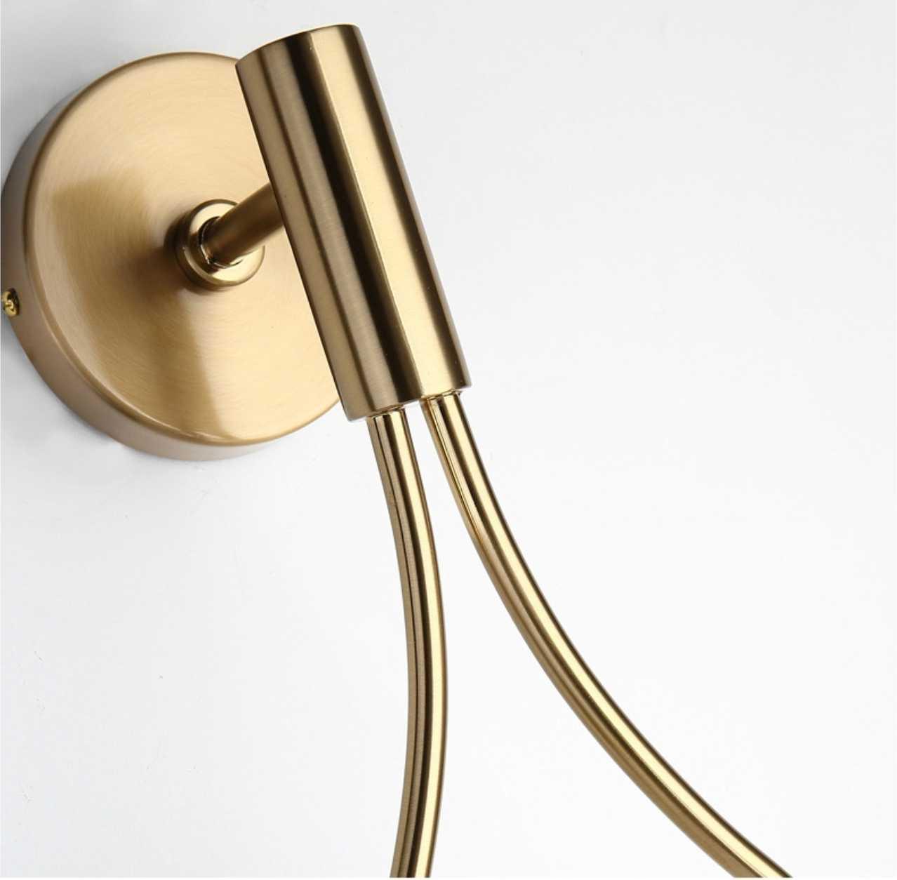 Moderne Wandleuchte aus Eisen und Glas in Schwarz oder Gold – Minimalistische Wandlampe für Elegante Innenräume 6
