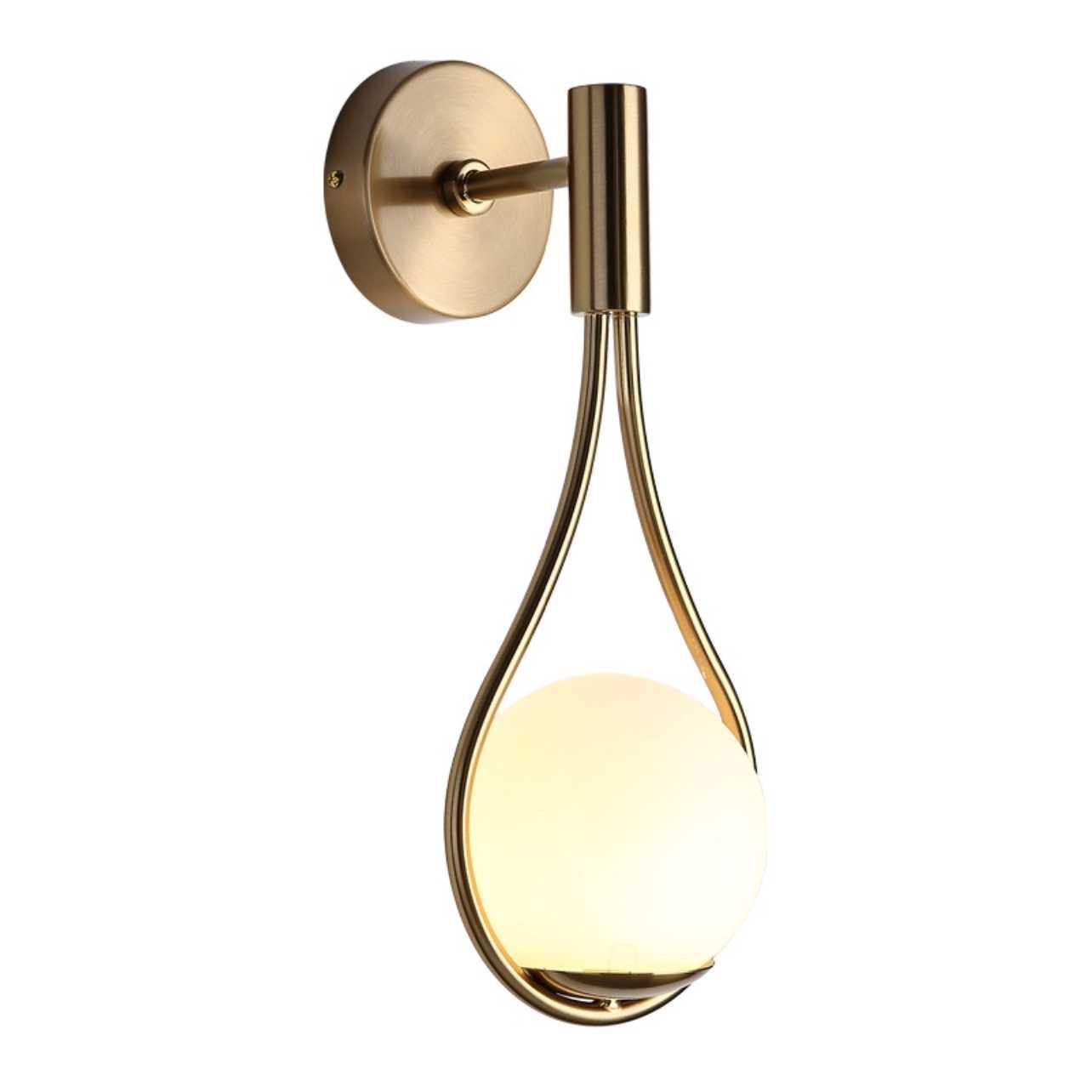 Moderne Wandleuchte aus Eisen und Glas in Schwarz oder Gold – Minimalistische Wandlampe für Elegante Innenräume 8