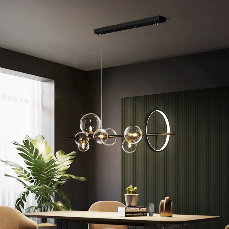 Moderner Glasblasen-Kronleuchter mit Einstellbarer Kabellänge – Elegantes Design für Stilvolle Innenräume 5