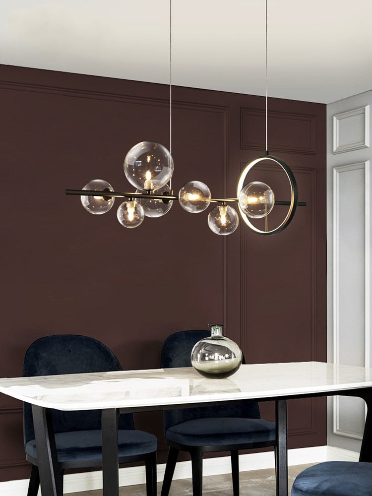 Moderner Glasblasen-Kronleuchter mit Einstellbarer Kabellänge – Elegantes Design für Stilvolle Innenräume 7