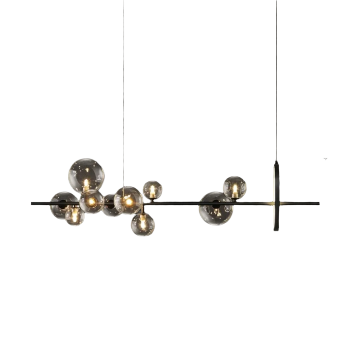 Moderner Glasblasen-Kronleuchter mit Einstellbarer Kabellänge – Elegantes Design für Stilvolle Innenräume 9