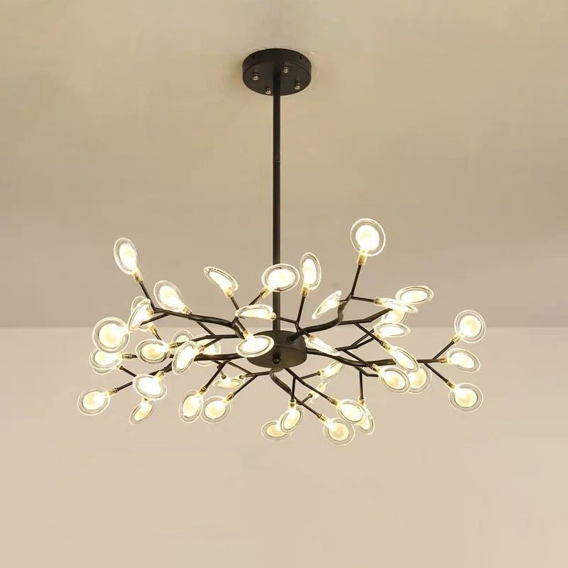 Moderner Kronleuchter aus Acryl – Eleganter Glühwürmchen-Lüster für stilvolle Räume, LED-Beleuchtung, verschiedene Größen verfügbar 10