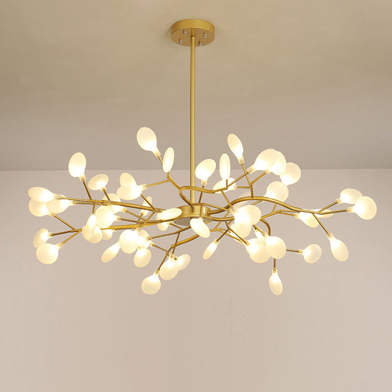 Moderner Kronleuchter aus Acryl – Eleganter Glühwürmchen-Lüster für stilvolle Räume, LED-Beleuchtung, verschiedene Größen verfügbar 11