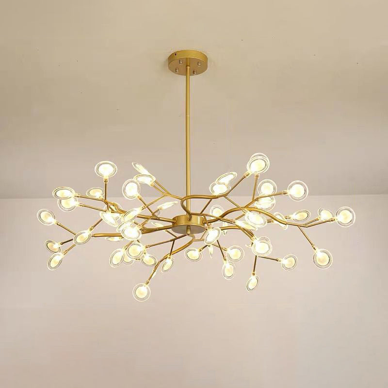 Moderner Kronleuchter aus Acryl – Eleganter Glühwürmchen-Lüster für stilvolle Räume, LED-Beleuchtung, verschiedene Größen verfügbar 13