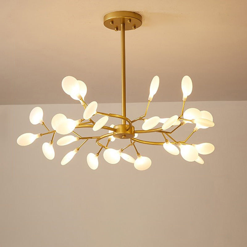 Moderner Kronleuchter aus Acryl – Eleganter Glühwürmchen-Lüster für stilvolle Räume, LED-Beleuchtung, verschiedene Größen verfügbar 5