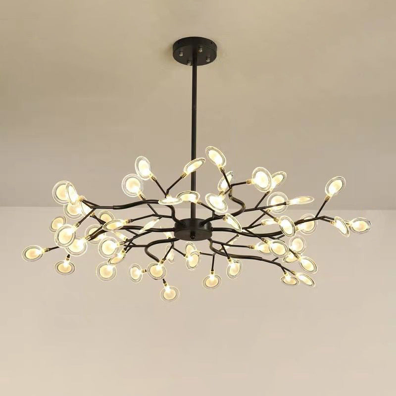 Moderner Kronleuchter aus Acryl – Eleganter Glühwürmchen-Lüster für stilvolle Räume, LED-Beleuchtung, verschiedene Größen verfügbar 6