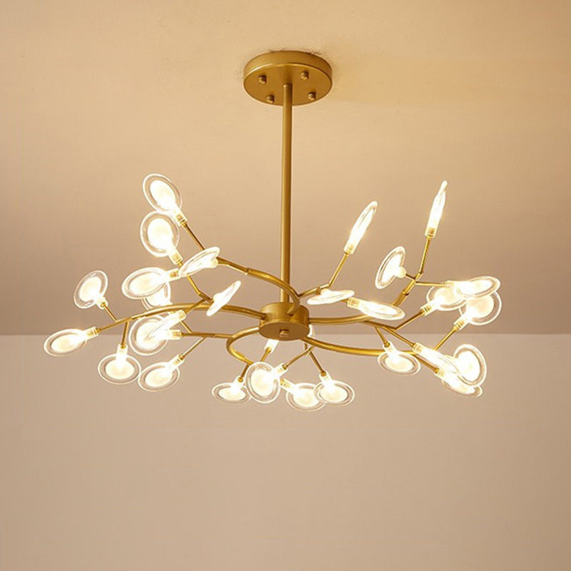 Moderner Kronleuchter aus Acryl – Eleganter Glühwürmchen-Lüster für stilvolle Räume, LED-Beleuchtung, verschiedene Größen verfügbar 8