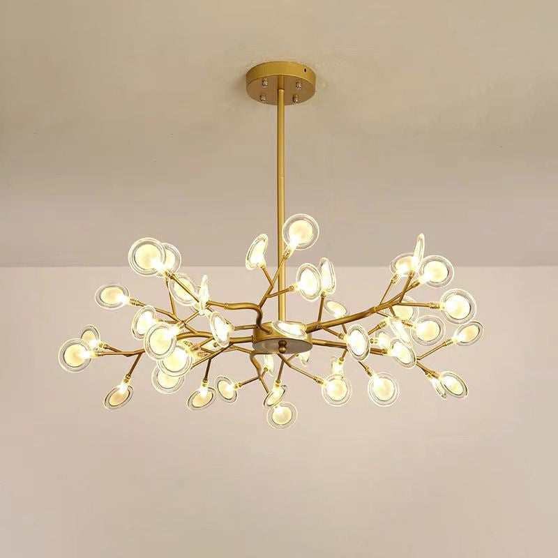 Moderner Kronleuchter aus Acryl – Eleganter Glühwürmchen-Lüster für stilvolle Räume, LED-Beleuchtung, verschiedene Größen verfügbar 9