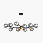 Moderner Kronleuchter aus Geblasenem Glas – Dimmbar, LED, Flush Mount für Wohn- und Essräume 11