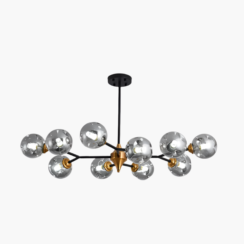 Moderner Kronleuchter aus Geblasenem Glas – Dimmbar, LED, Flush Mount für Wohn- und Essräume 11