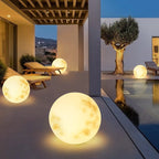 Mond Gartenlampe – LED Leuchtkugel in Mondform | Außenbeleuchtung für Garten & Terrasse