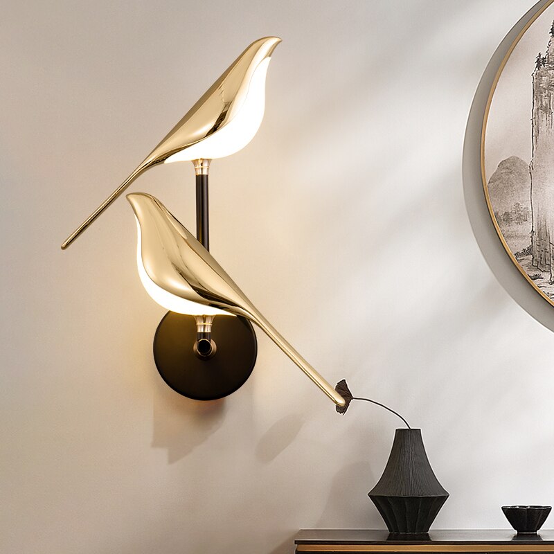 Vogel Wandleuchte – Moderne LED Lampe | Dekorative Innenbeleuchtung