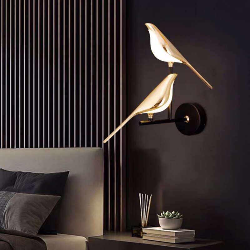 Vogel Wandleuchte – Moderne LED Lampe | Dekorative Innenbeleuchtung