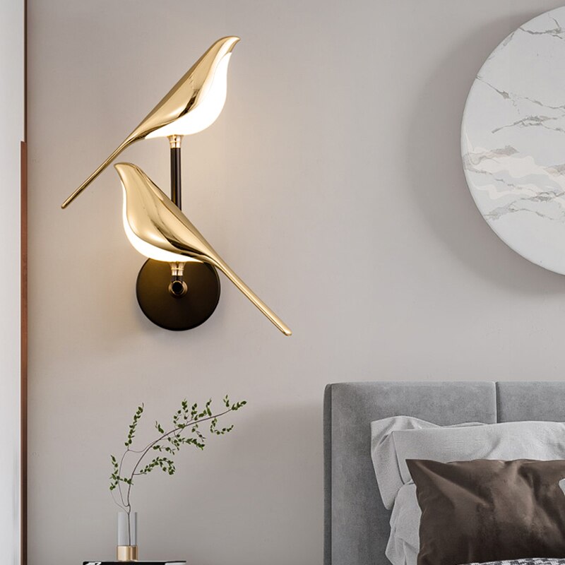 Vogel Wandleuchte – Moderne LED Lampe | Dekorative Innenbeleuchtung