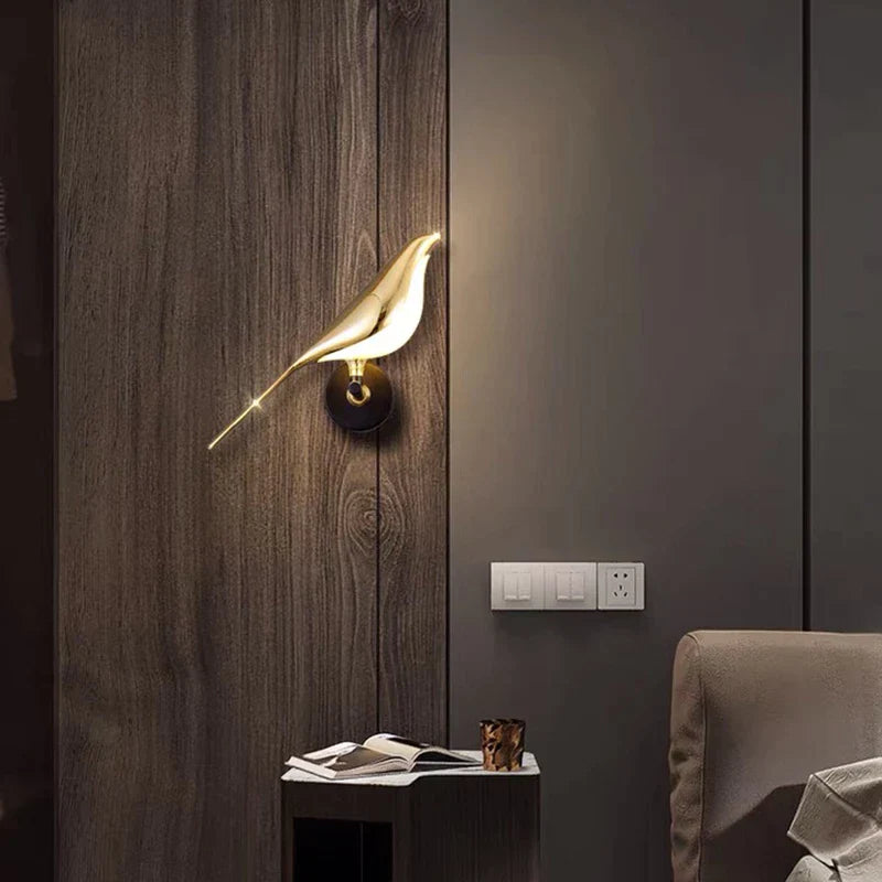 Vogel Wandleuchte – Moderne LED Lampe | Dekorative Innenbeleuchtung