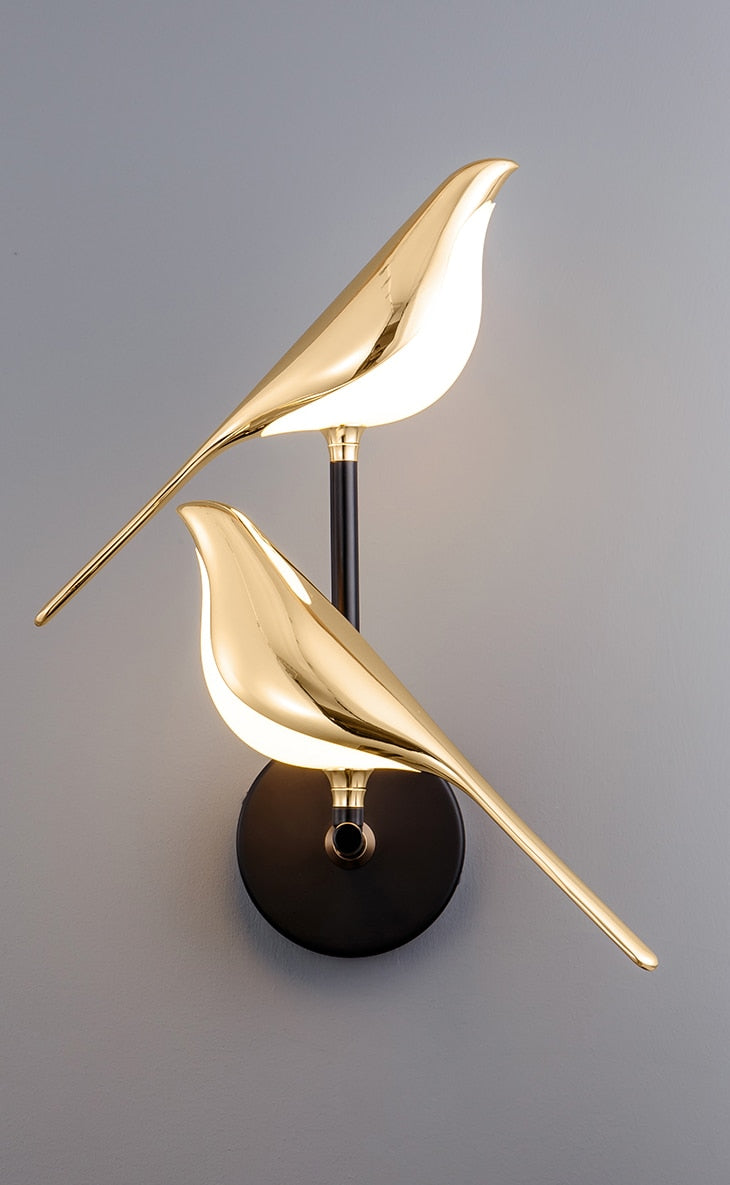 Vogel Wandleuchte – Moderne LED Lampe | Dekorative Innenbeleuchtung