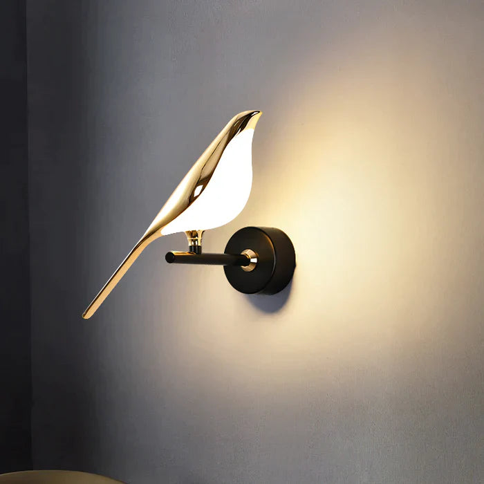 Vogel Wandleuchte – Moderne LED Lampe | Dekorative Innenbeleuchtung