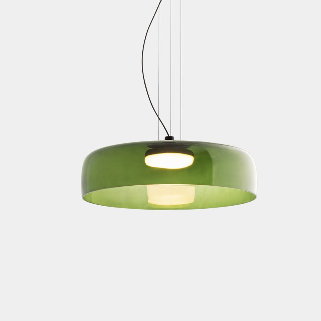 Nordic Pendelleuchte aus Glas und Metall – Hängelampe für Esszimmer und Küche, Einstellbare Hängelänge, Inklusive LED-Glühbirne 0