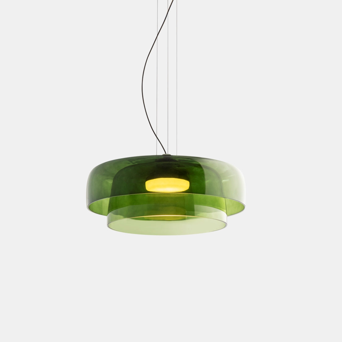 Nordic Pendelleuchte aus Glas und Metall – Hängelampe für Esszimmer und Küche, Einstellbare Hängelänge, Inklusive LED-Glühbirne 13