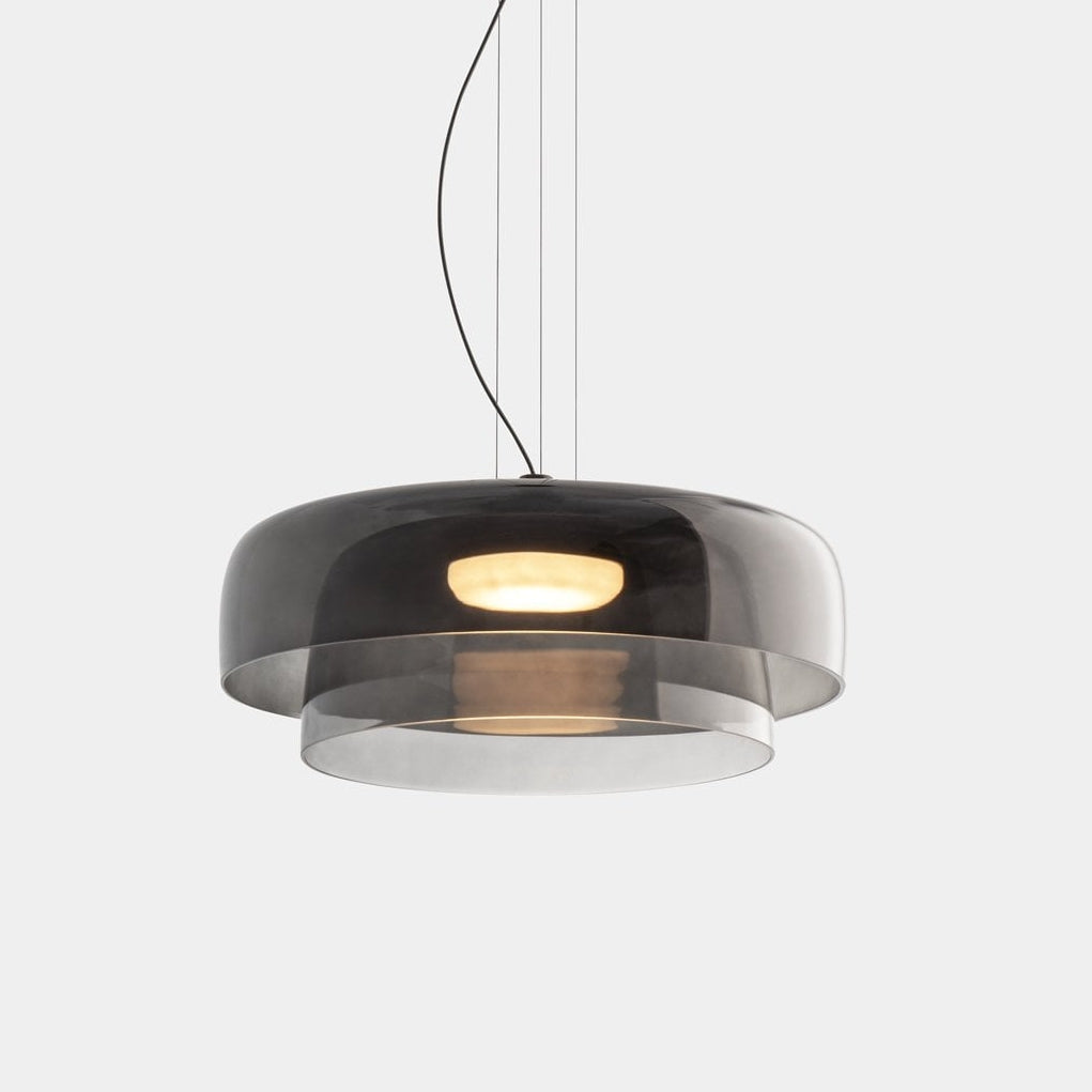 Nordic Pendelleuchte aus Glas und Metall – Hängelampe für Esszimmer und Küche, Einstellbare Hängelänge, Inklusive LED-Glühbirne 14