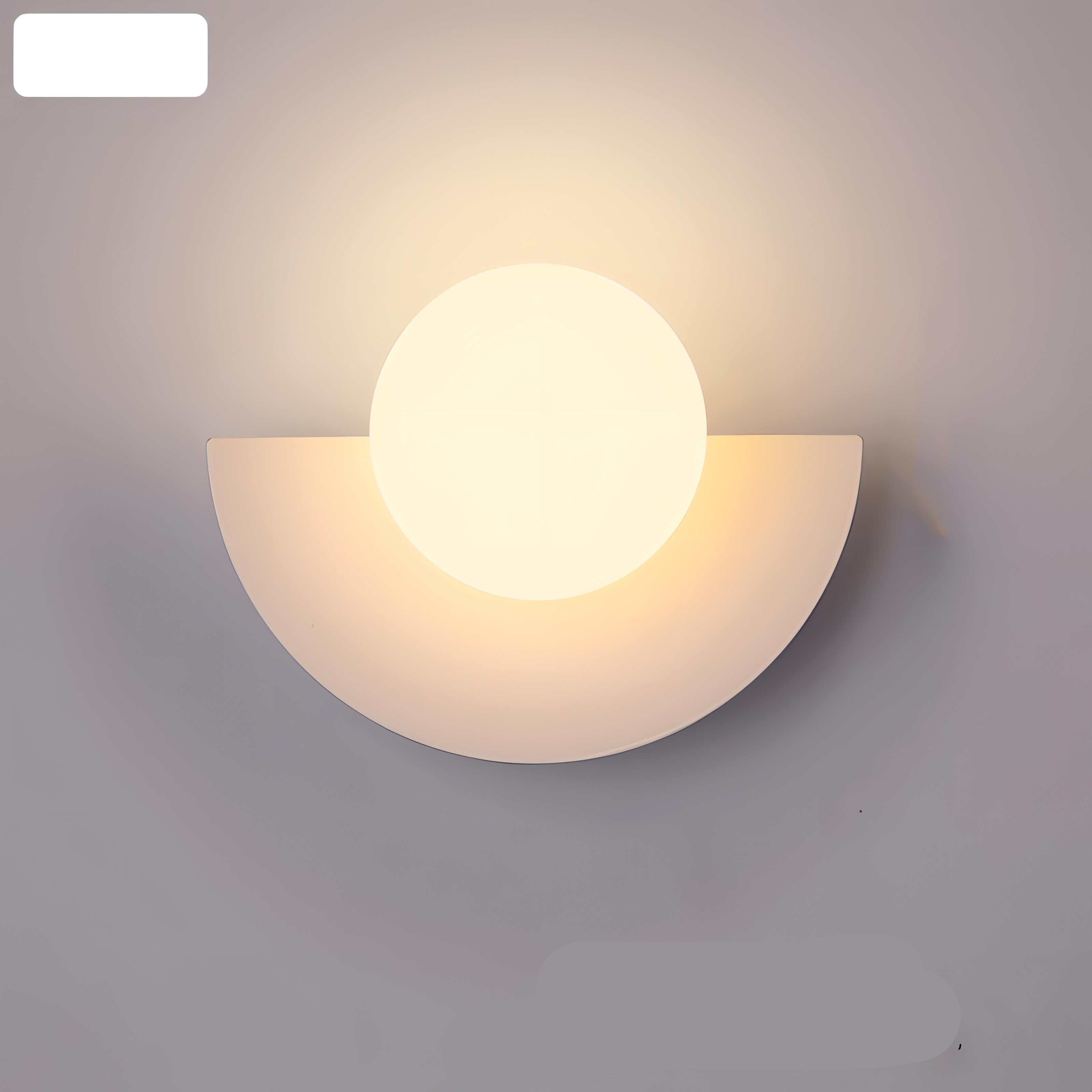 Nordische Wandleuchte Everest – Halbkreis Wandlampe aus Metall und PVC mit LED-Beleuchtung, 25x15cm, für Wohnräume 0