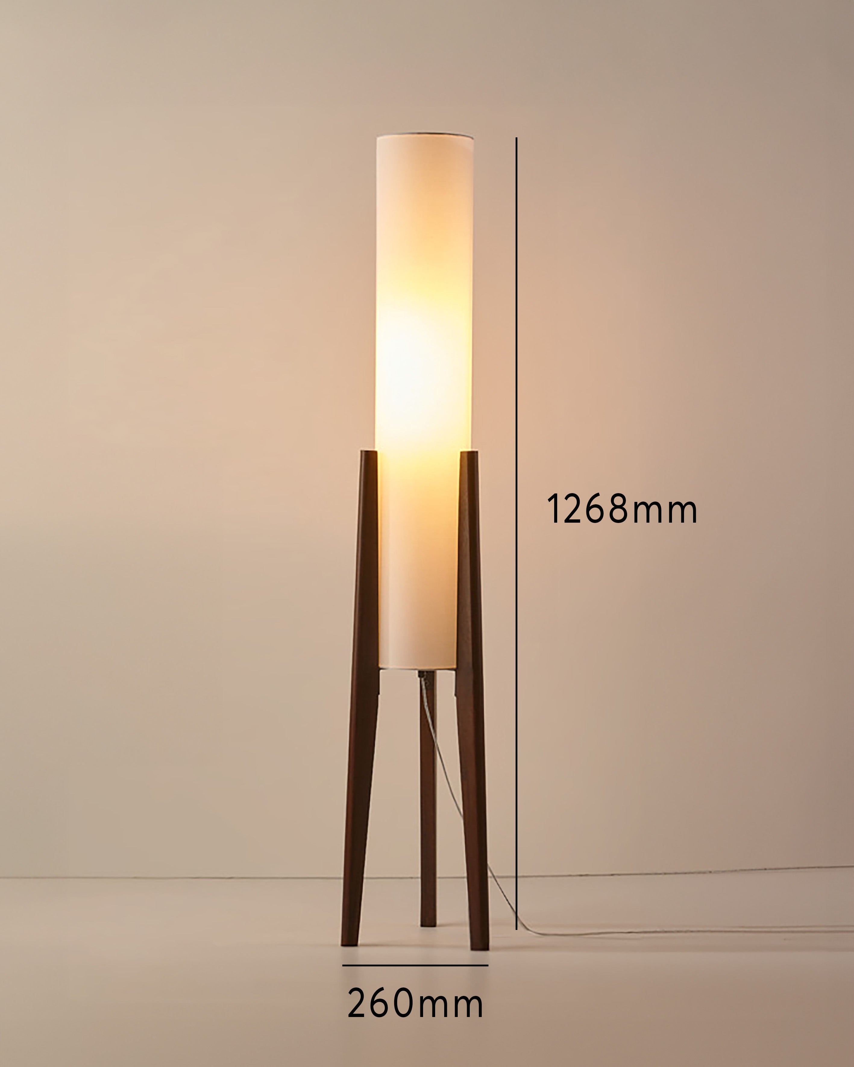 Walnuss Stehlampe – Massivholz Design | Moderne Innenbeleuchtung