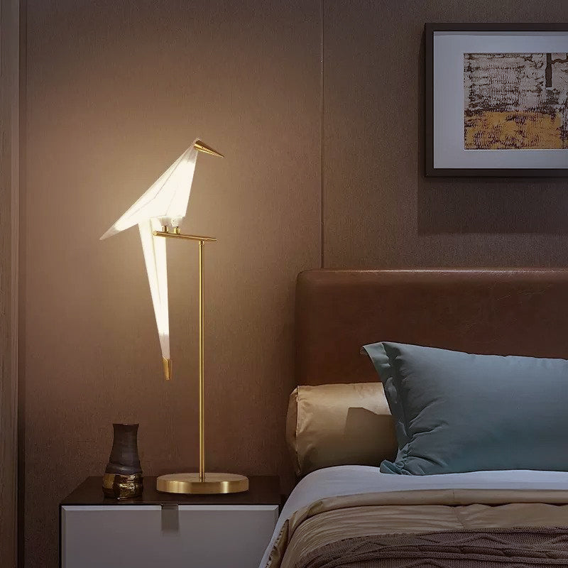 LED Vogellampe – Origami Design | Dekorative Tisch- & Stehleuchte