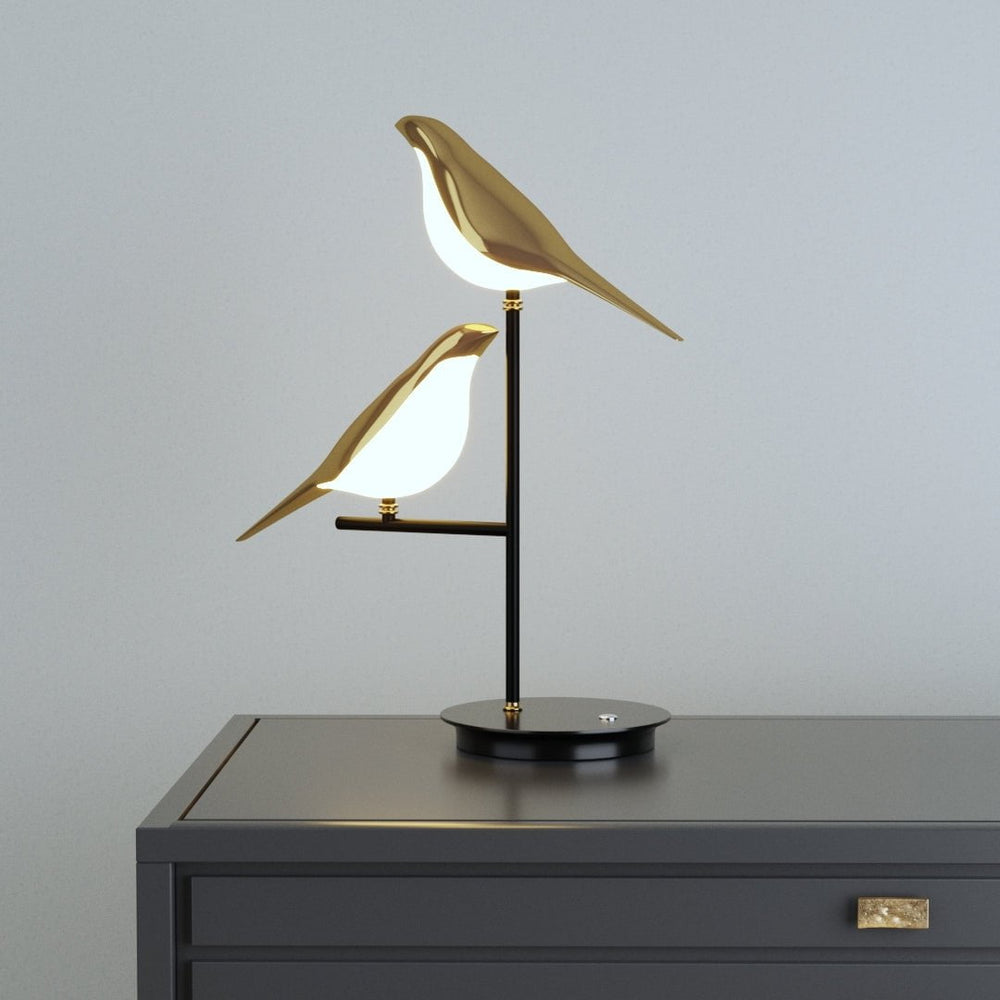 Postmoderne LED-Tischlampe im Vogel-Design – Elegante Nachttischlampe für Schlafzimmer und Wohnzimmer 0