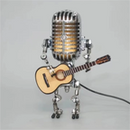 Roboter Tischleuchte Mit Gitarre Dimmbar – Stilvolle Lampe Für Schreibtisch Und Nachttisch 2