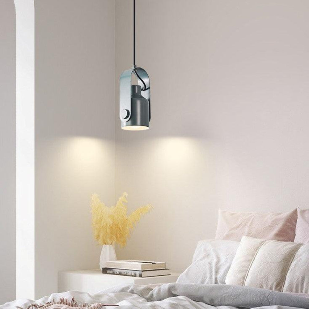 Skandinavische Hängelampe aus Holz und Metall für Esstisch – Elegante Pendelleuchte mit Minimalistischem Design 1