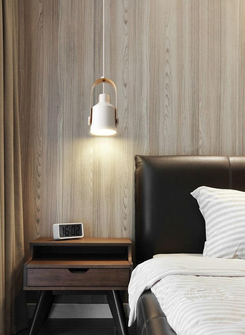 Skandinavische Hängelampe aus Holz und Metall für Esstisch – Elegante Pendelleuchte mit Minimalistischem Design 6