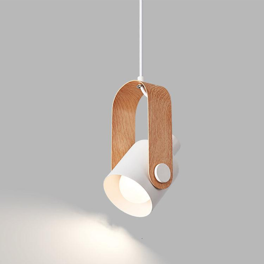 Skandinavische Hängelampe aus Holz und Metall für Esstisch – Elegante Pendelleuchte mit Minimalistischem Design 7