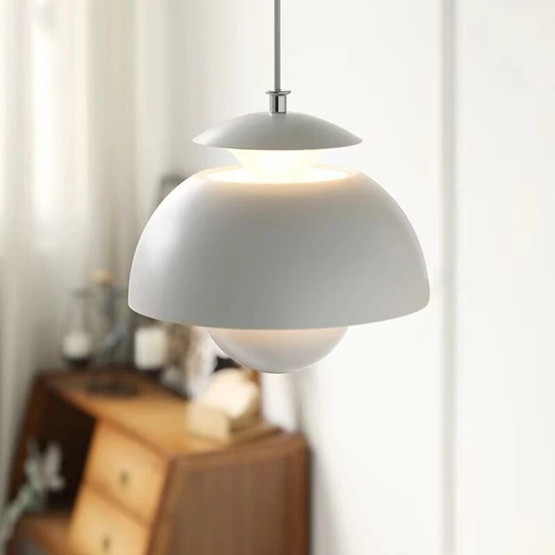 Skandinavische Moderne LED Pendelleuchte für Esstisch – Energieeffiziente Hängelampe in Weiß für Elegante Räume 1