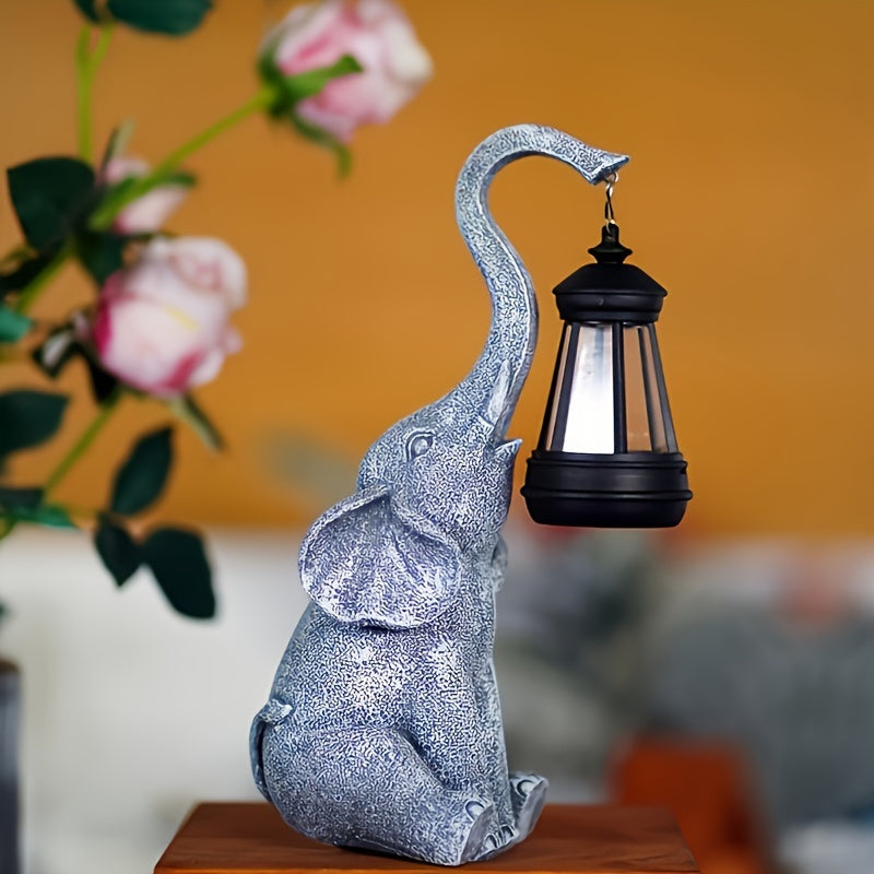 Solarbetriebene Gartenlampe in Elefantenform – Charmante Garten Lampe für Innen und Außen mit Warmem Licht 1