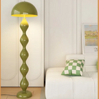 Stehlampe LED mit Dimmer und Höhenverstellung – Cremefarbene Bogenlampe für Wohnzimmer und stilvolle Beleuchtung 3