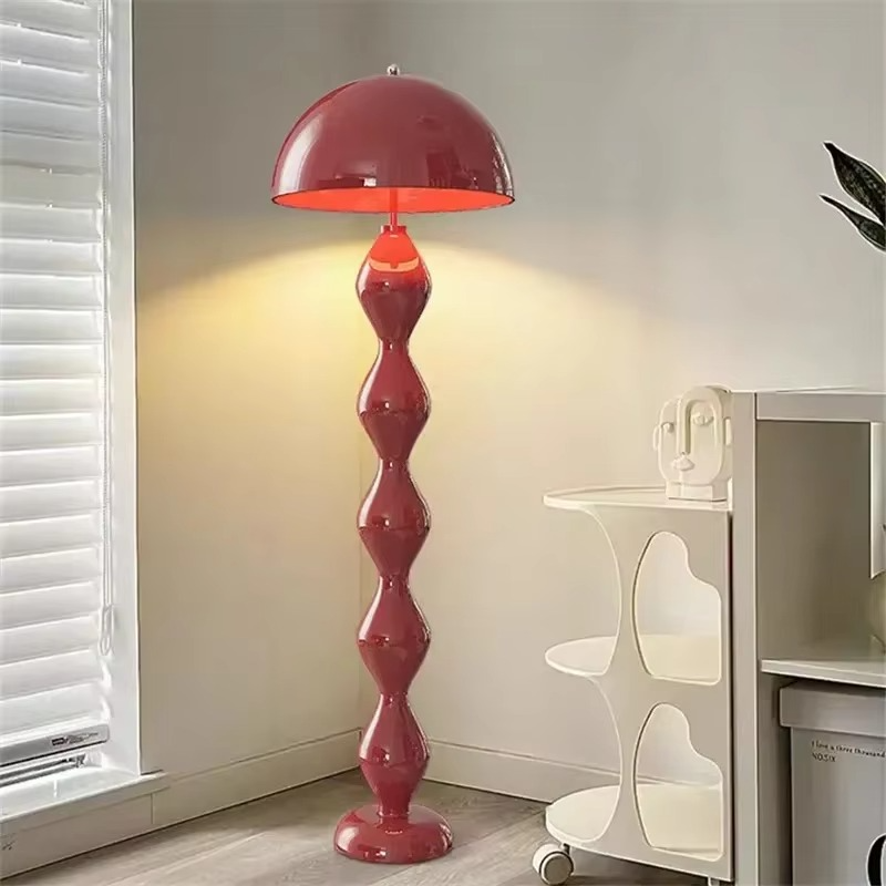 Stehlampe LED mit Dimmer und Höhenverstellung – Cremefarbene Bogenlampe für Wohnzimmer und stilvolle Beleuchtung 5